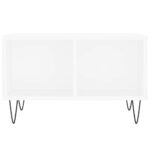 Table basse Blanc 60x50x36,5 cm Bois d'ingénierie – Image 2