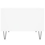 Table basse Blanc 60x50x36,5 cm Bois d'ingénierie – Image 3
