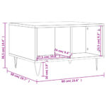 Table basse Noir 60x50x36,5 cm Bois d'ingénierie – Image 7
