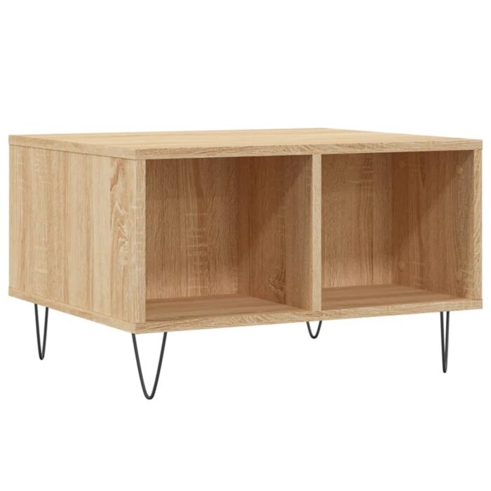 Table basse Chêne sonoma 60x50x36,5 cm Bois d'ingénierie – Image 4