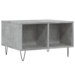 Table basse Gris béton 60x50x36,5 cm Bois d'ingénierie – Image 4