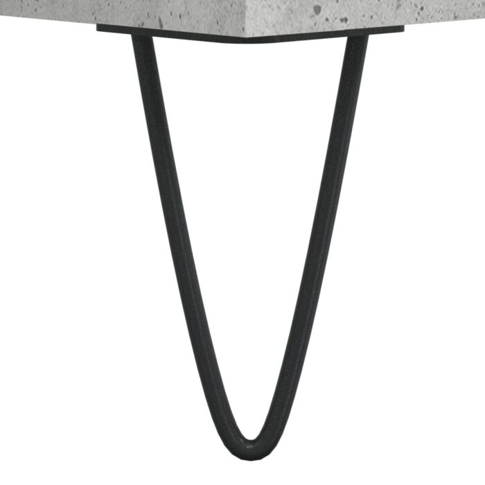 Table basse Gris béton 60x50x36,5 cm Bois d'ingénierie – Image 5