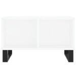 Table basse Blanc 60x50x36,5 cm Bois d'ingénierie – Image 2