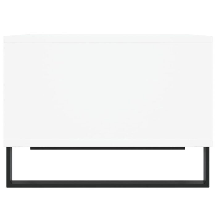 Table basse Blanc 60x50x36,5 cm Bois d'ingénierie – Image 3
