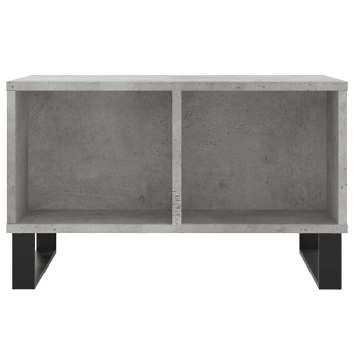 Table basse Gris béton 60x50x36,5 cm Bois d'ingénierie – Image 2