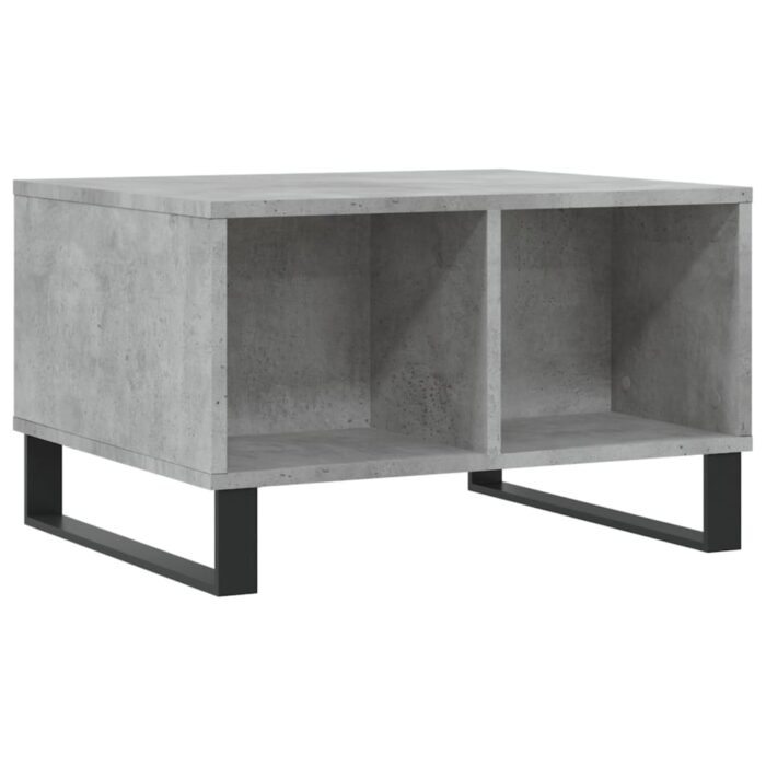 Table basse Gris béton 60x50x36,5 cm Bois d'ingénierie – Image 4