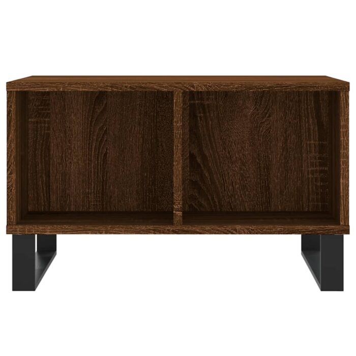 Table basse Chêne marron 60x50x36,5 cm Bois d'ingénierie – Image 2