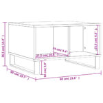 Table basse Chêne marron 60x50x36,5 cm Bois d'ingénierie – Image 7