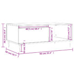 Table basse Blanc 90x50x36,5 cm Bois d'ingénierie – Image 10