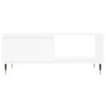 Table basse Blanc 90x50x36,5 cm Bois d'ingénierie – Image 3