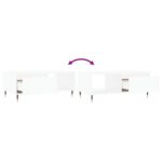 Table basse Blanc 90x50x36,5 cm Bois d'ingénierie – Image 7