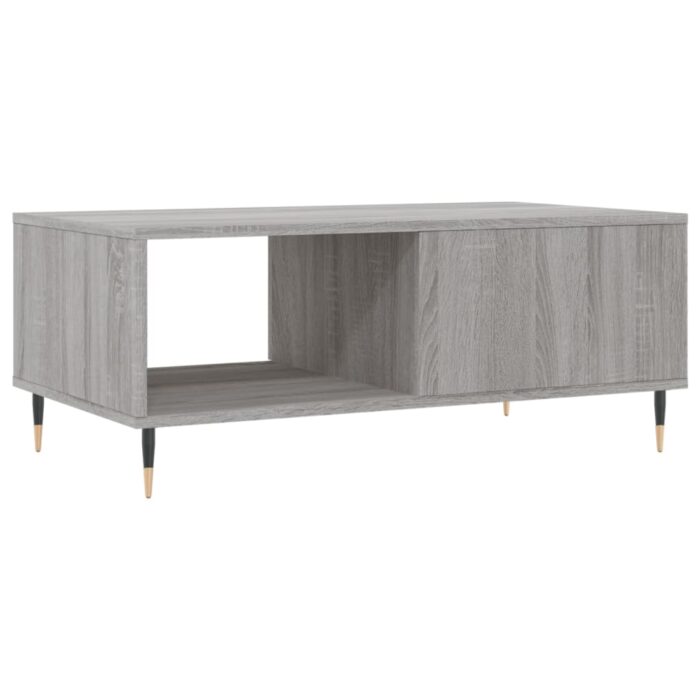 Table basse Sonoma gris 90x50x36,5 cm Bois d'ingénierie – Image 6