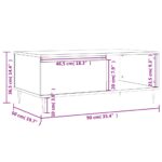 Table basse Chêne marron 90x50x36,5 cm Bois d'ingénierie – Image 10