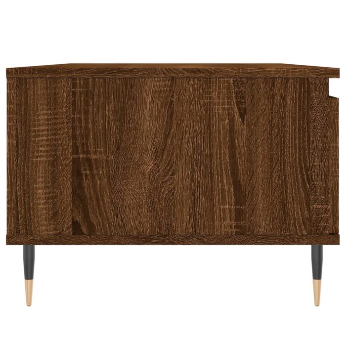 Table basse Chêne marron 90x50x36,5 cm Bois d'ingénierie – Image 5