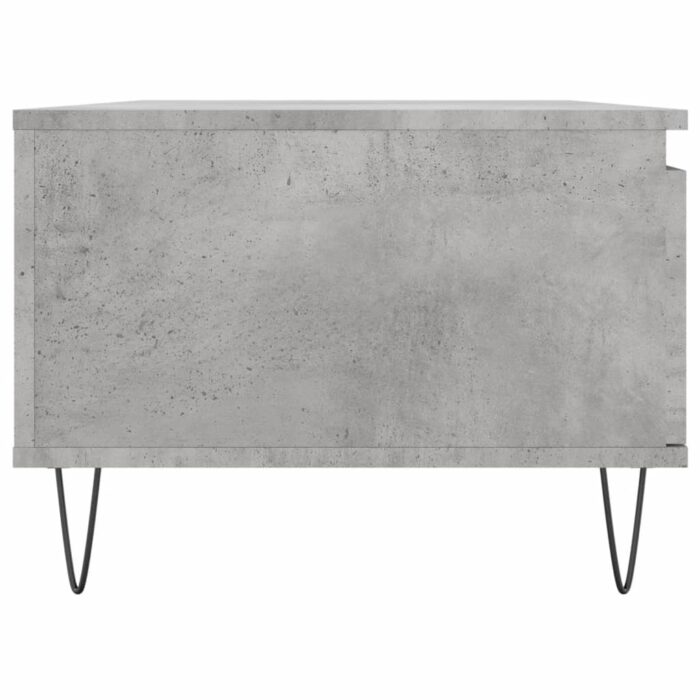 Table basse Gris béton 90x50x36,5 cm Bois d'ingénierie – Image 5