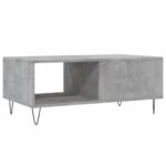 Table basse Gris béton 90x50x36,5 cm Bois d'ingénierie – Image 6