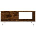 Table basse Chêne fumé 90x50x36,5 cm Bois d'ingénierie – Image 3