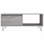 Table basse Sonoma gris 90x50x36,5 cm Bois d'ingénierie – Image 3