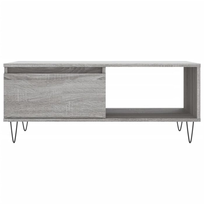 Table basse Sonoma gris 90x50x36,5 cm Bois d'ingénierie – Image 3