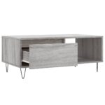 Table basse Sonoma gris 90x50x36,5 cm Bois d'ingénierie – Image 4