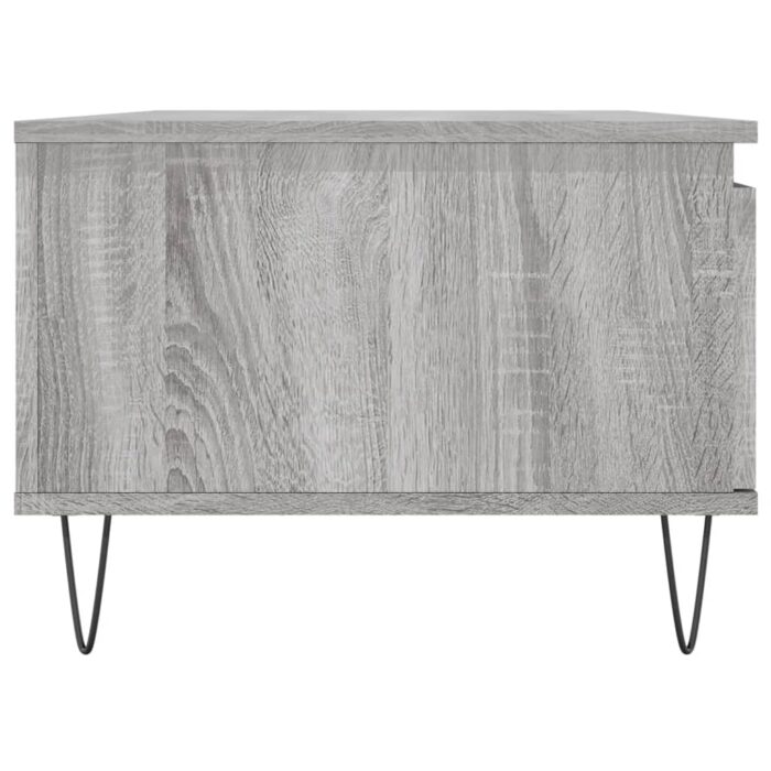 Table basse Sonoma gris 90x50x36,5 cm Bois d'ingénierie – Image 5
