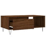Table basse Chêne marron 90x50x36,5 cm Bois d'ingénierie – Image 3