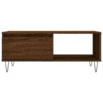 Table basse Chêne marron 90x50x36,5 cm Bois d'ingénierie – Image 4