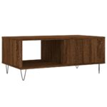 Table basse Chêne marron 90x50x36,5 cm Bois d'ingénierie – Image 6