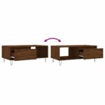 Table basse Chêne marron 90x50x36,5 cm Bois d'ingénierie – Image 7