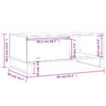 Table basse Chêne sonoma 90x50x36,5 cm Bois d'ingénierie – Image 10