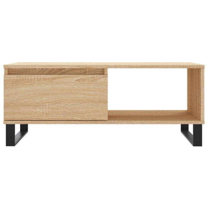 Table basse Chêne sonoma 90x50x36,5 cm Bois d'ingénierie – Image 3