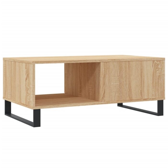 Table basse Chêne sonoma 90x50x36,5 cm Bois d'ingénierie – Image 6