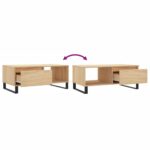 Table basse Chêne sonoma 90x50x36,5 cm Bois d'ingénierie – Image 7