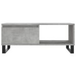 Table basse Gris béton 90x50x36,5 cm Bois d'ingénierie – Image 3