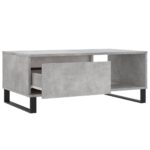 Table basse Gris béton 90x50x36,5 cm Bois d'ingénierie – Image 4