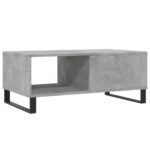 Table basse Gris béton 90x50x36,5 cm Bois d'ingénierie – Image 6