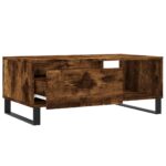 Table basse Chêne fumé 90x50x36,5 cm Bois d'ingénierie – Image 4