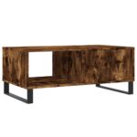 Table basse Chêne fumé 90x50x36,5 cm Bois d'ingénierie – Image 6