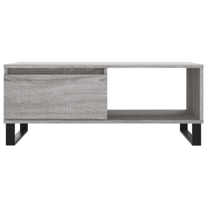 Table basse Sonoma gris 90x50x36,5 cm Bois d'ingénierie – Image 3