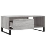 Table basse Sonoma gris 90x50x36,5 cm Bois d'ingénierie – Image 4