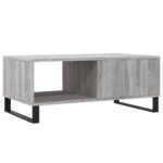 Table basse Sonoma gris 90x50x36,5 cm Bois d'ingénierie – Image 6