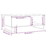 Table basse Chêne marron 90x50x36,5 cm Bois d'ingénierie – Image 10