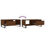 Table basse Chêne marron 90x50x36,5 cm Bois d'ingénierie – Image 7