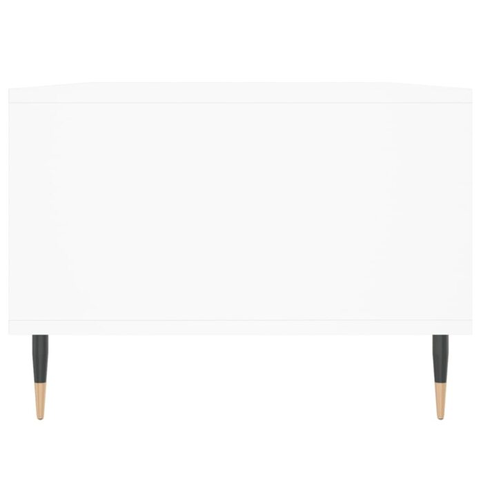 Table basse Blanc 90x50x36,5 cm Bois d'ingénierie – Image 5