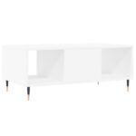 Table basse Blanc 90x50x36,5 cm Bois d'ingénierie – Image 6