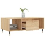 Table basse Chêne sonoma 90x50x36,5 cm Bois d'ingénierie – Image 2