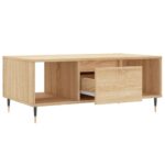 Table basse Chêne sonoma 90x50x36,5 cm Bois d'ingénierie – Image 4
