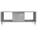 Table basse Gris béton 90x50x36,5 cm Bois d'ingénierie – Image 3