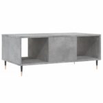 Table basse Gris béton 90x50x36,5 cm Bois d'ingénierie – Image 6