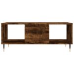 Table basse Chêne fumé 90x50x36,5 cm Bois d'ingénierie – Image 3